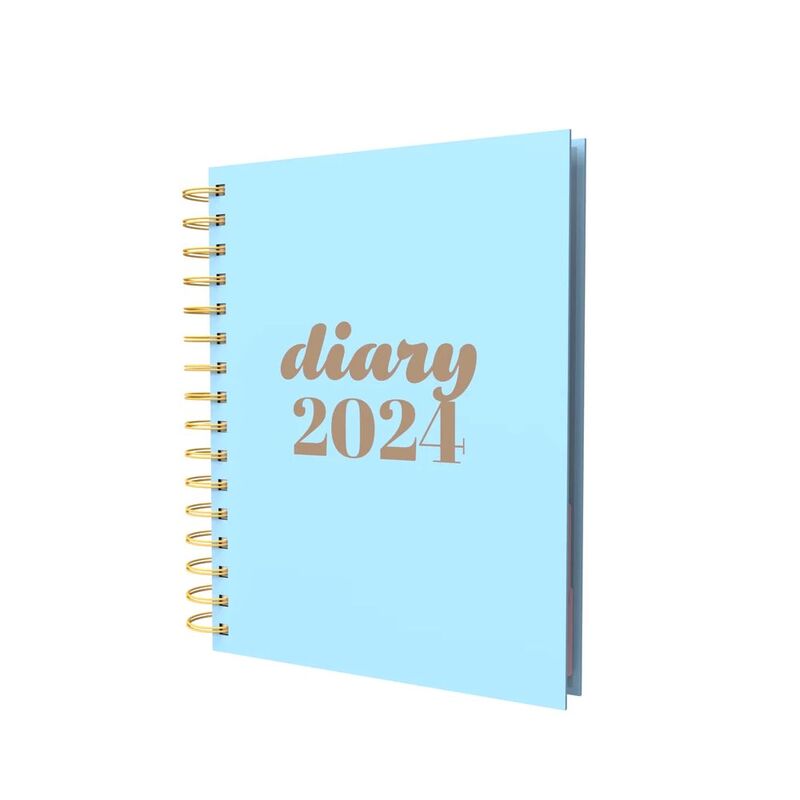 Collins Debden Scandi Calendar Year 2024 A5 Day-To-Page Journal (With Appointments) - Light Blue