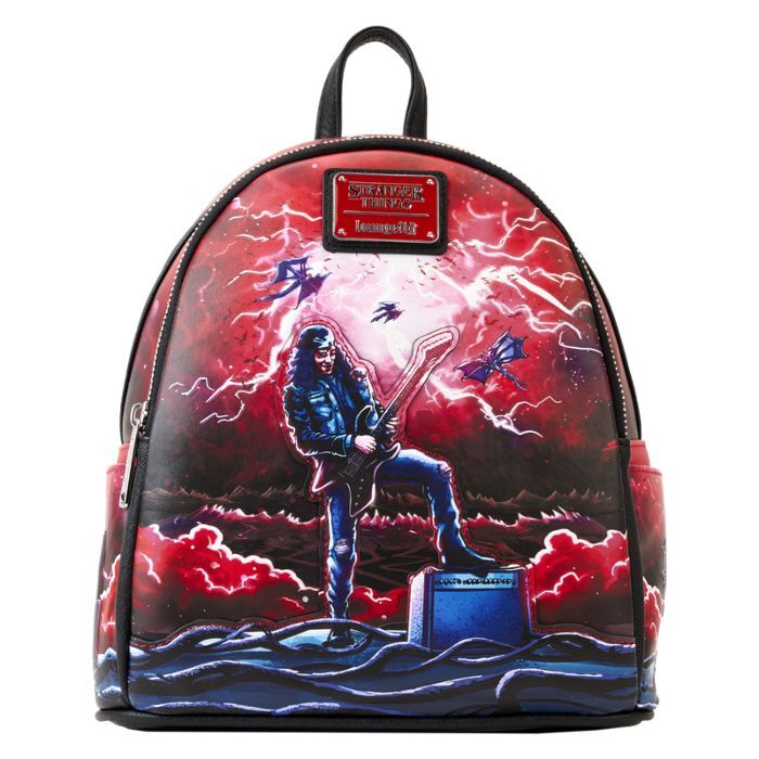 Loungefly! Leather Netflix Stranger Things Eddie Tribute Mini Backpack