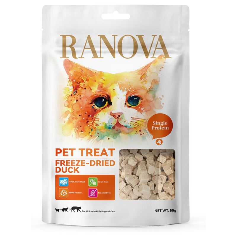 Ranova Freeze Dried Duck for Cats- 50g