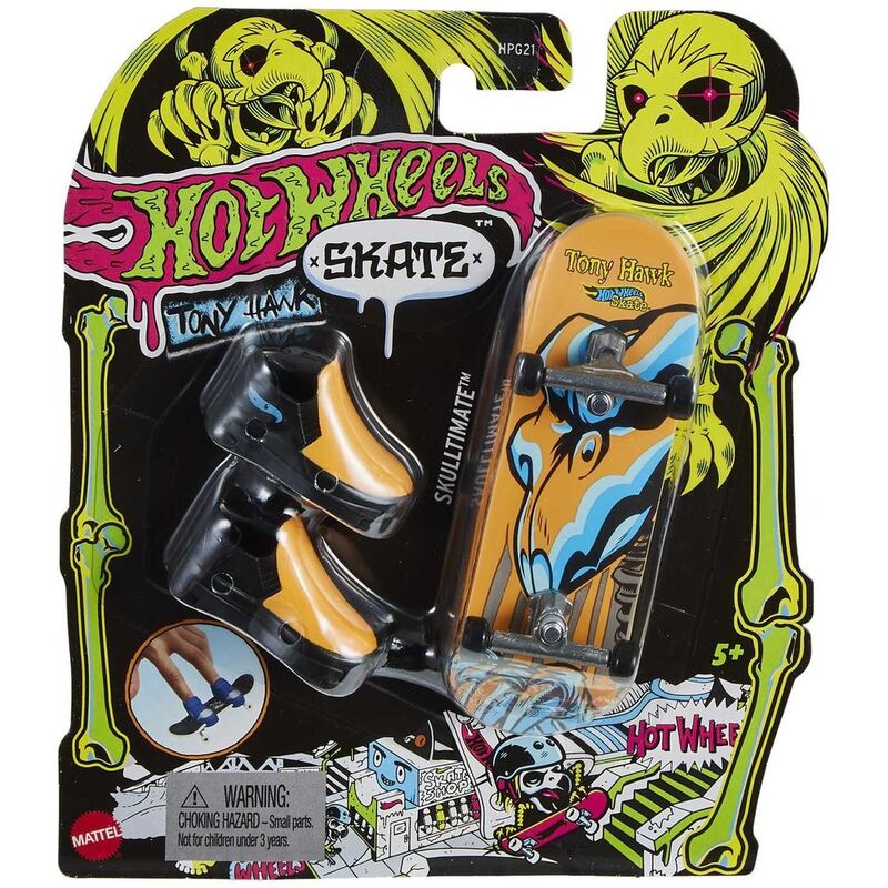 Hot Wheels Skates Neon Bones Tony Hawk Skulltimate Fingerboard & Shoe HPG25 Hot Wheels Skates Neon Bones Tony Hawk Skulltimate Fingerboard & Shoe HPG25