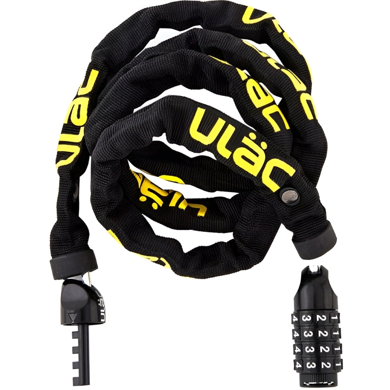 Ulac 52nd Street Steel Chain Lock Combo Black