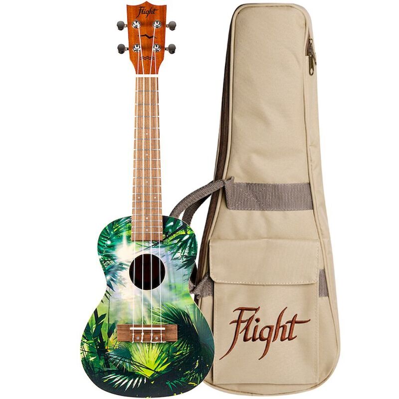 Flight Auc33 Concert Ukulele Jungle with Bag Flight Auc33 Concert Ukulele Jungle with Bag
