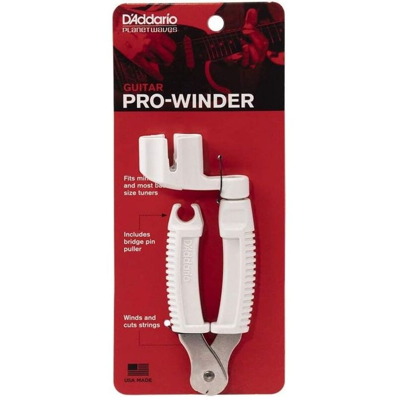 D'Addario DP0002W Planet Waves Pro-Winder Guitar - White