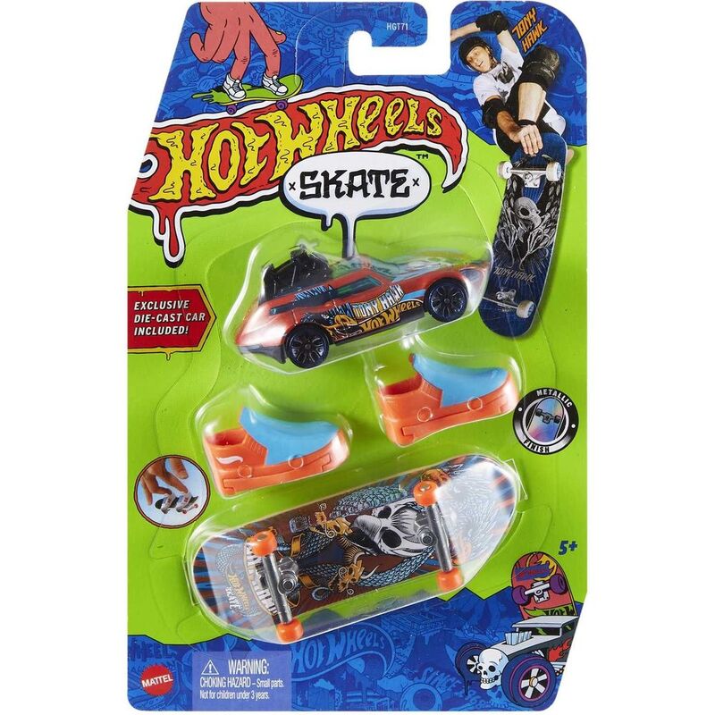 Hot Wheels Skates Fingerboard with Diecast Model Car HNG55 Hot Wheels Skates Fingerboard with Diecast Model Car HNG55