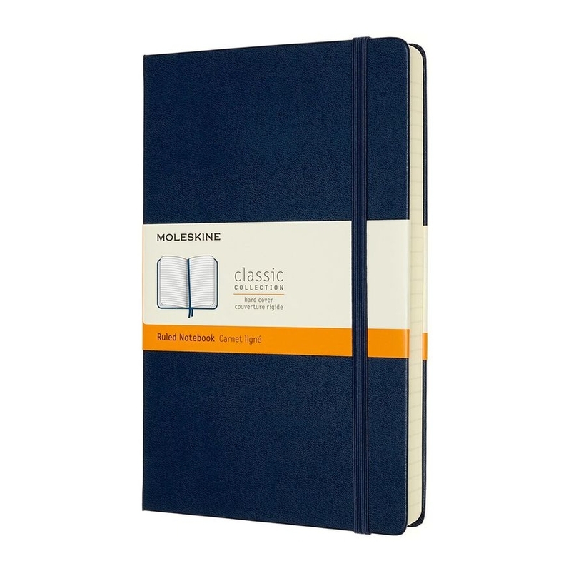Moleskine Notebook Large Expanded Ruled Sapphire Blue Hard