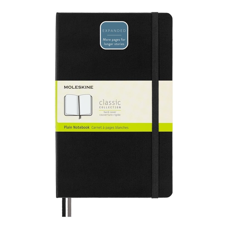 Moleskine Notebook Expanded Large Plain Black Hard