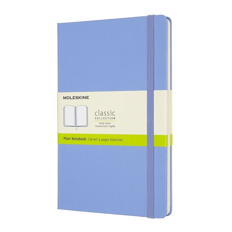 Moleskine Notebook Large Plain Hard Hydrangea Blue