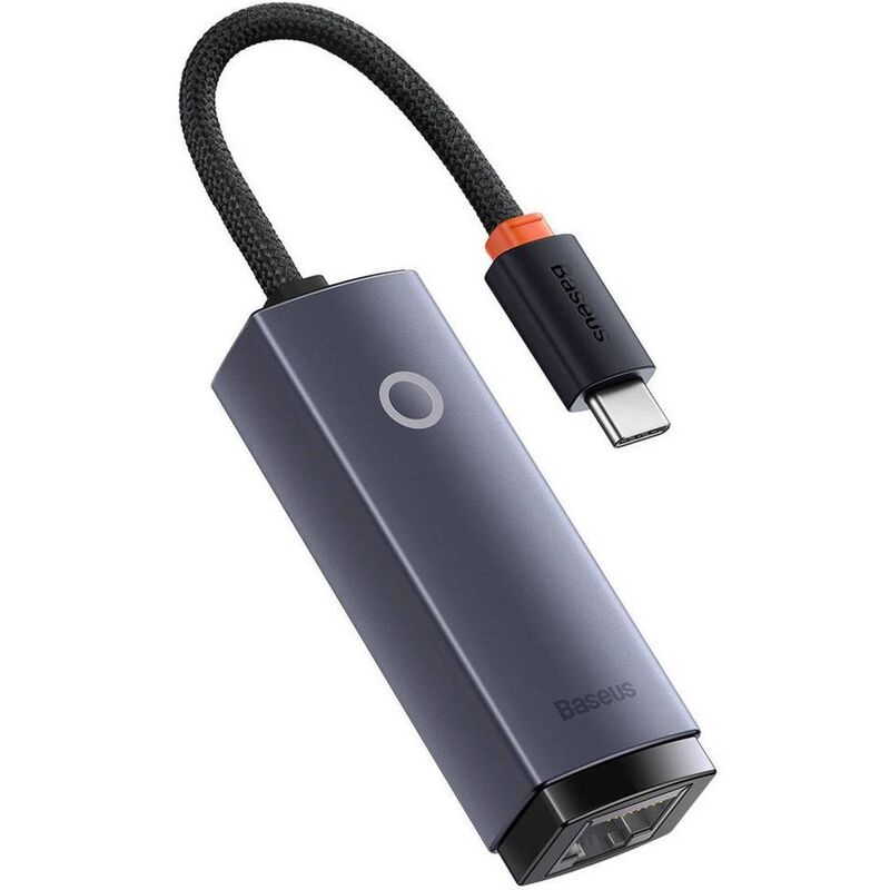 Baseus Lite Series Ethernet Adapter USB-C to RJ45 LAN Port - Grey Baseus Lite Series Ethernet Adapter USB-C to RJ45 LAN Port - Grey
