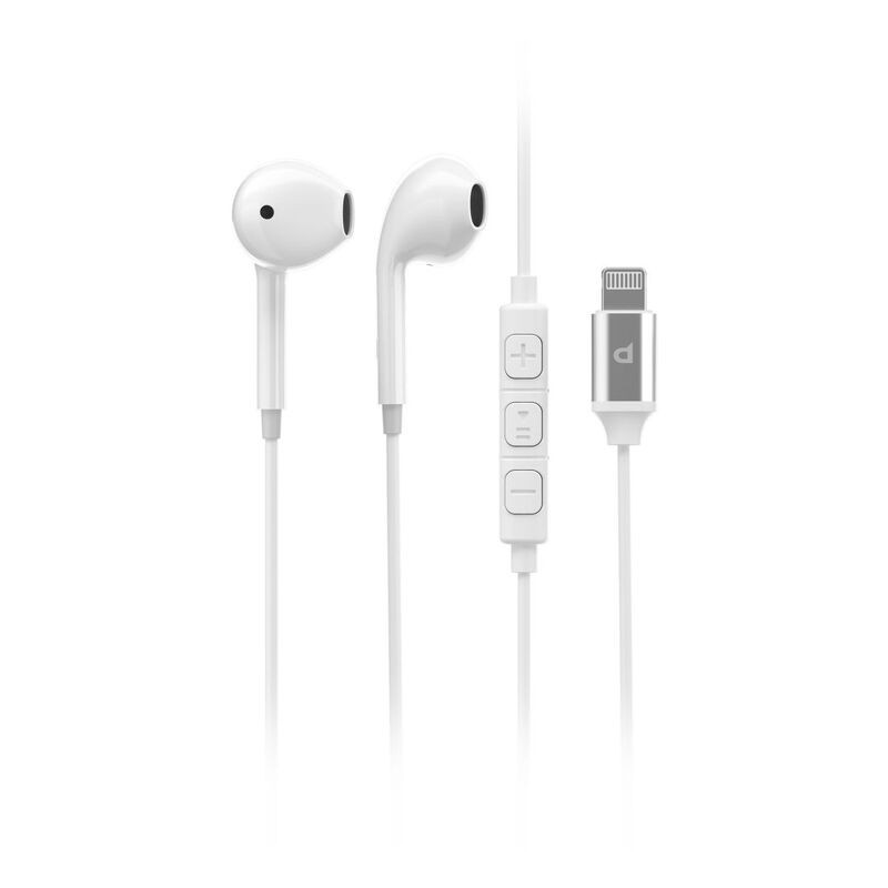 Powerology Stereo Earphone Lightning Connector 1.2m/4ft - White