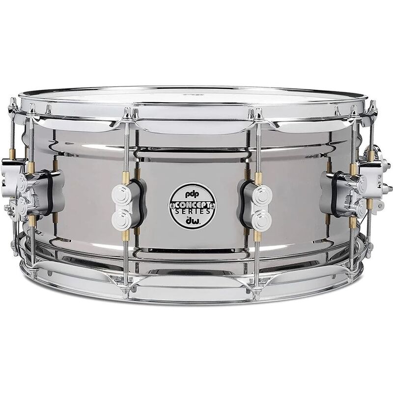 PDP Drums PDSN5514BNCR Concept Series Black Nickel Over Steel Snare Drum with Chrome Hardware - 5.5-inch x 14-inch