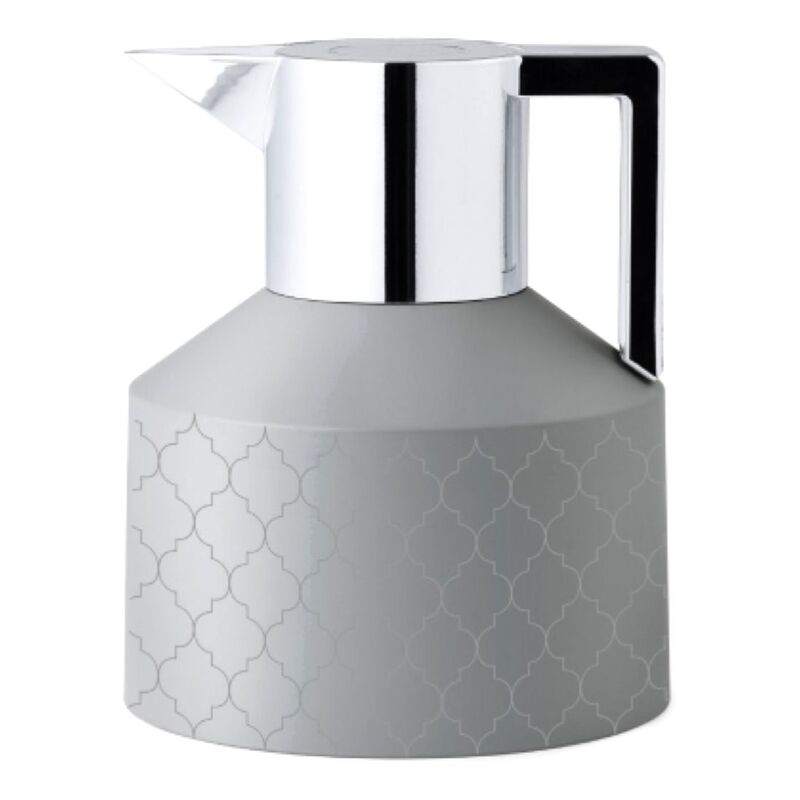 Normann Copenhagen Geo Vacuum Jug Special Edition 1L - Grey/Silver with Silver Pattern