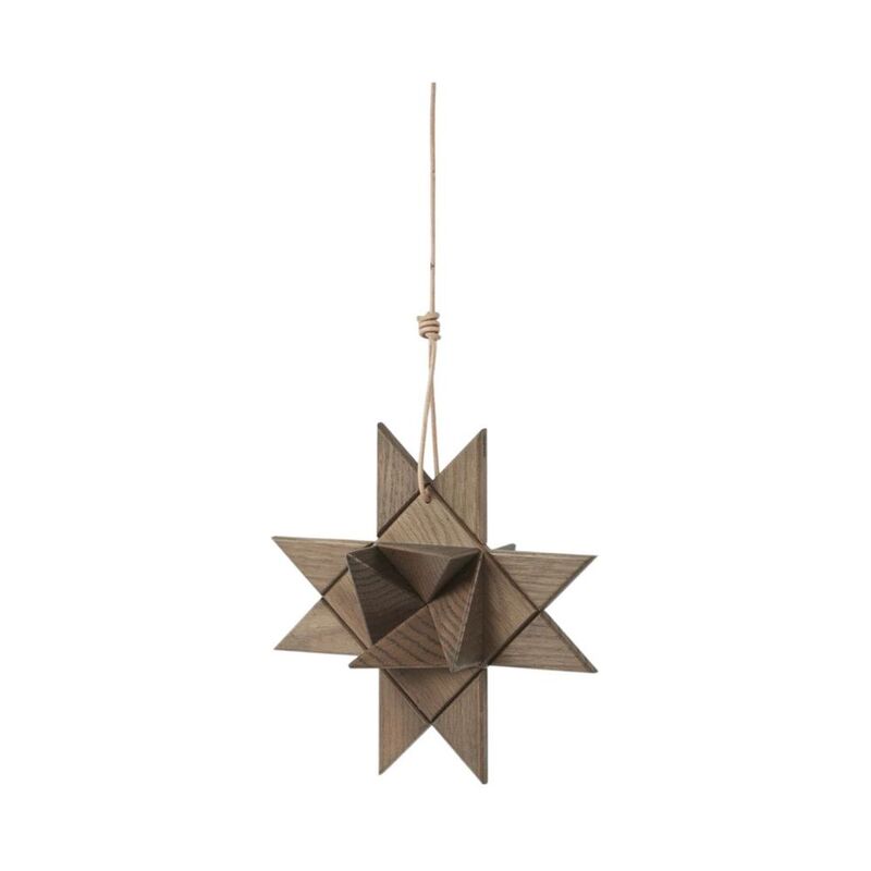 Boyhood Frobel Star Hanging Oak Smoked Wood Display Figure (8.4cm)