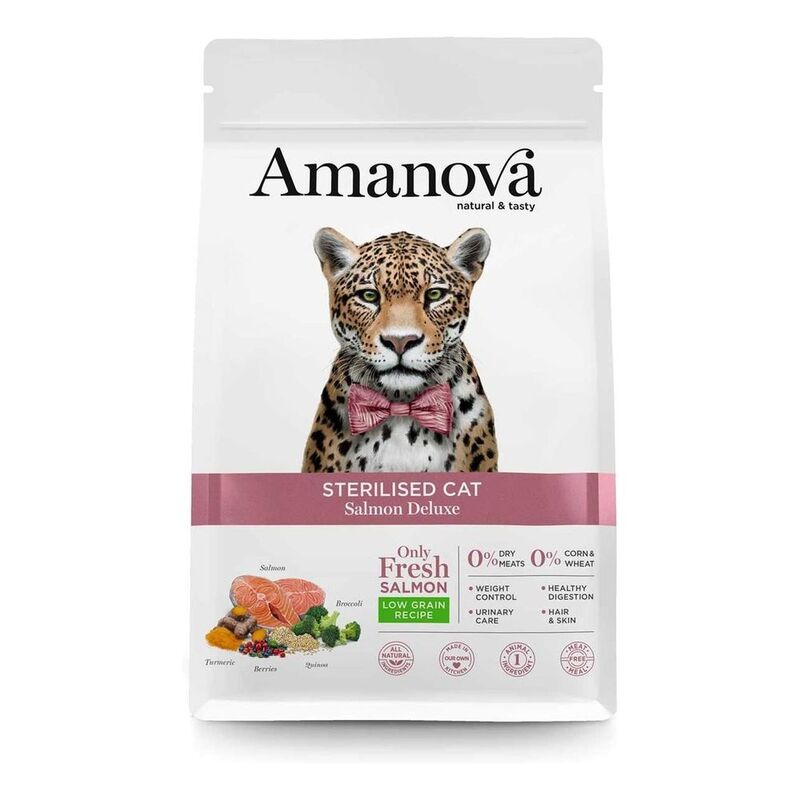 Amanova Dry Sterilised Cat Salmon Deluxe - 1.5kg