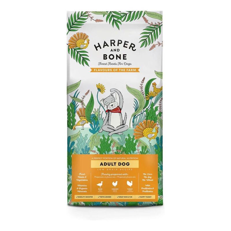 Harper & Bone Adult Dog Medium/Large Flavours Farm - 3kg