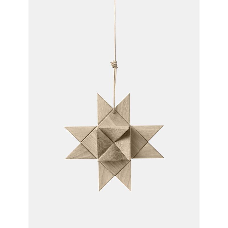 Boyhood Frobel Star Hanging Oak Wood Display Figure (8.4cm)