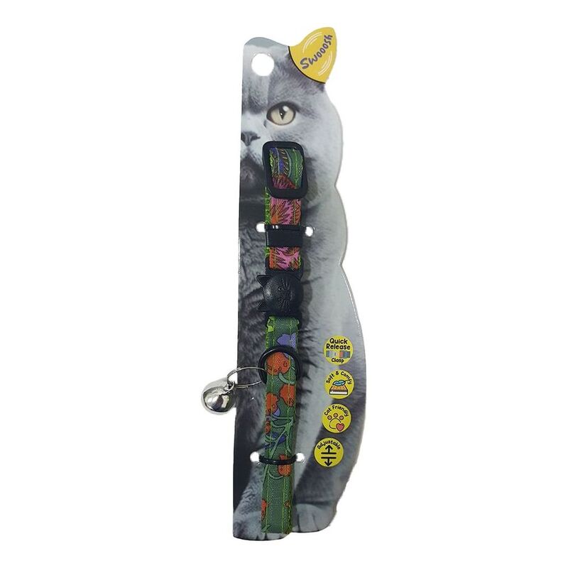 Swooosh Sun & Shine Safe Cat Collar - Green Swooosh Sun & Shine Safe Cat Collar - Green