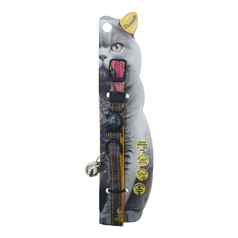 Swooosh Fresh Breeze Safe Cat Collar - Yellow Swooosh Fresh Breeze Safe Cat Collar - Yellow