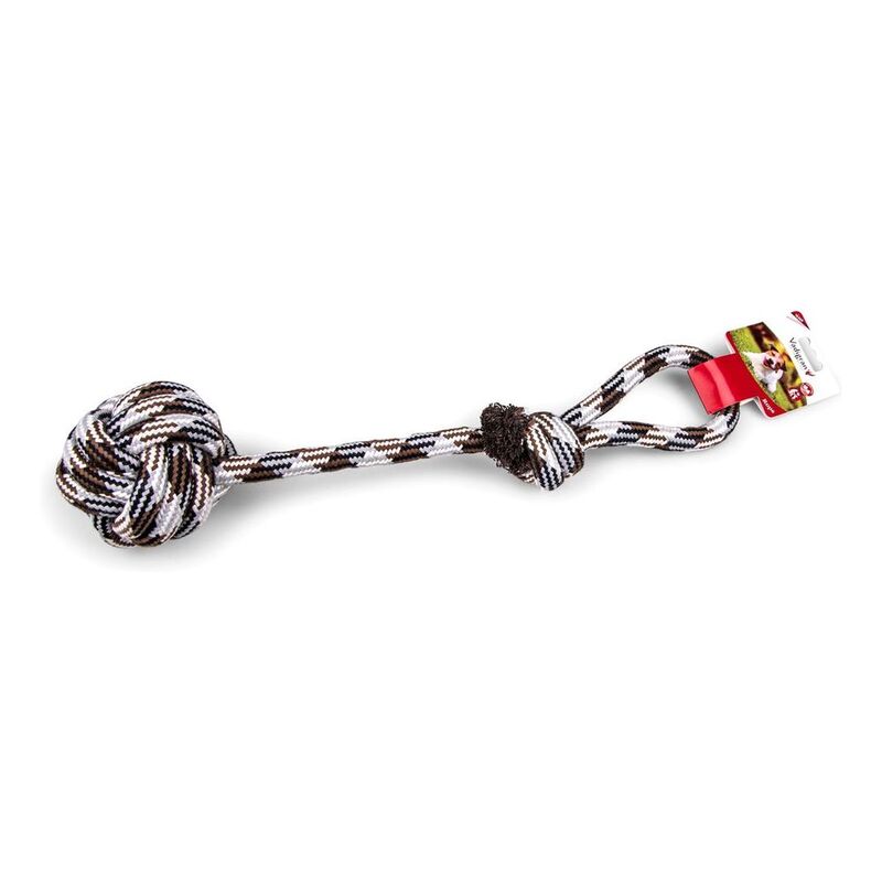 Vadigran Cotton Rope + Handle + Ball 10.5cm Brown 54cm Vadigran Cotton Rope + Handle + Ball 10.5cm Brown 54cm