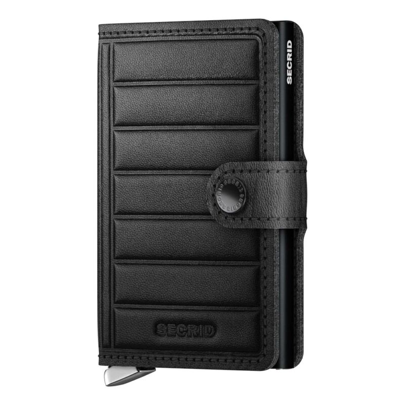 Secrid Miniwallet - Emboss Leather (Lines) - Black