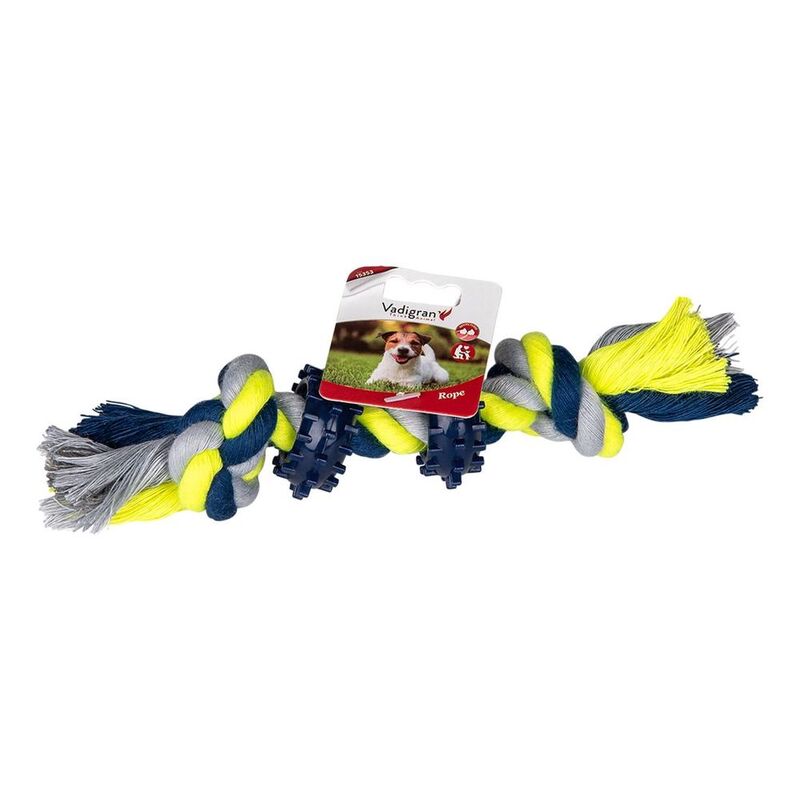 Vadigran Cotton Rope 2 Knots 2 Rings Blue/Yellow 30g 16cm Vadigran Cotton Rope 2 Knots 2 Rings Blue/Yellow 30g 16cm