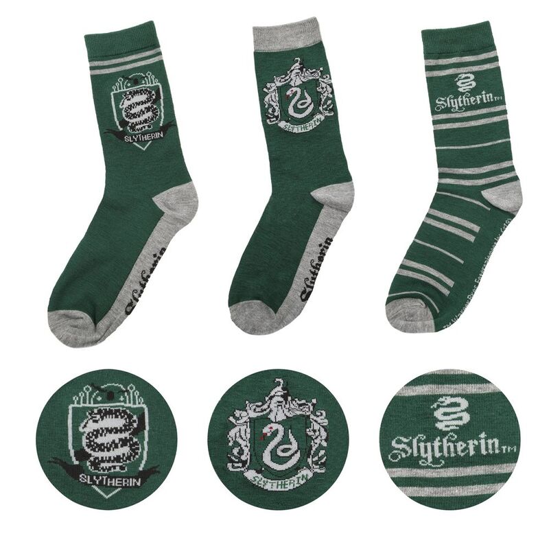 Cinereplicas Harry Potter Crew Socks (Set of 3) - Slytherin