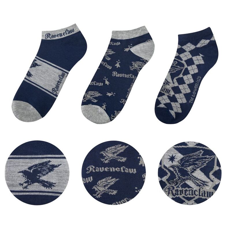 Cinereplicas Harry Potter Ankle Socks (Set of 3) - Ravenclaw