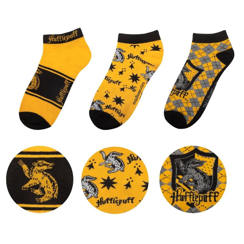 Cinereplicas Harry Potter Ankle Socks (Set of 3) - Hufflepuff