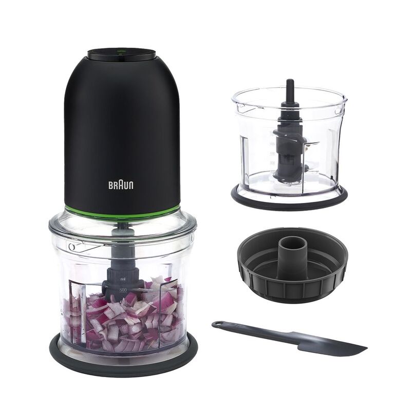 Braun 2 Speeds Quad-Blade Chopper 500W with 500ml Bowl Capacity (CH3013) - Black