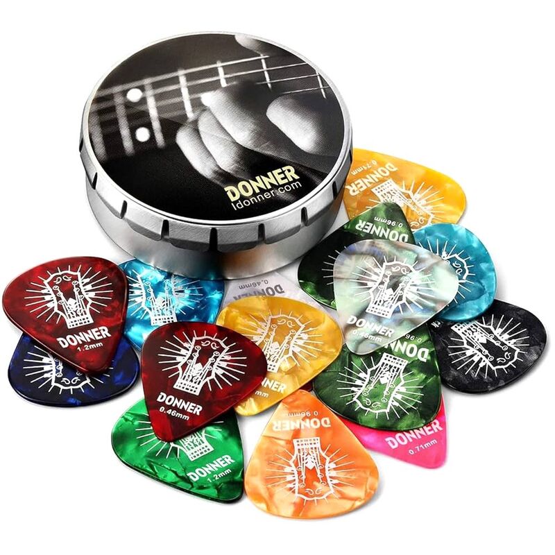 Donner EC854 Celluloid Guitar Picks (Pack of 16) (Assortment - Includes 1)