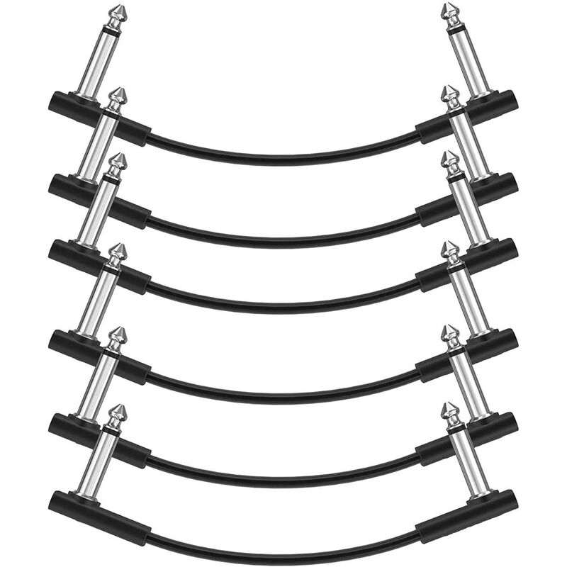 Donner EC1048 Guitar 6-Inch Patch Cable - Black (Pack of 6) Donner EC1048 Guitar 6-Inch Patch Cable - Black (Pack of 6)