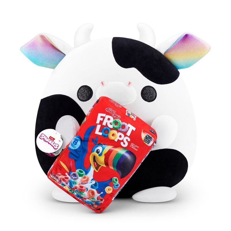 Zuru Snackles Series 1 Daisy The Cow & Froot Loops Medium 13-Inch Plush Toy Zuru Snackles Series 1 Daisy The Cow & Froot Loops Medium 13-Inch Plush Toy
