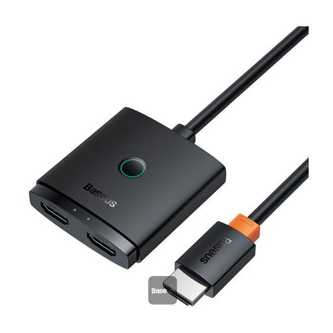Baseus AirJoy Series 2-in-1 Bidirectional HDMI Switch with 1m Cable - Cluster Black Baseus AirJoy Series 2-in-1 Bidirectional HDMI Switch with 1m Cable - Cluster Black