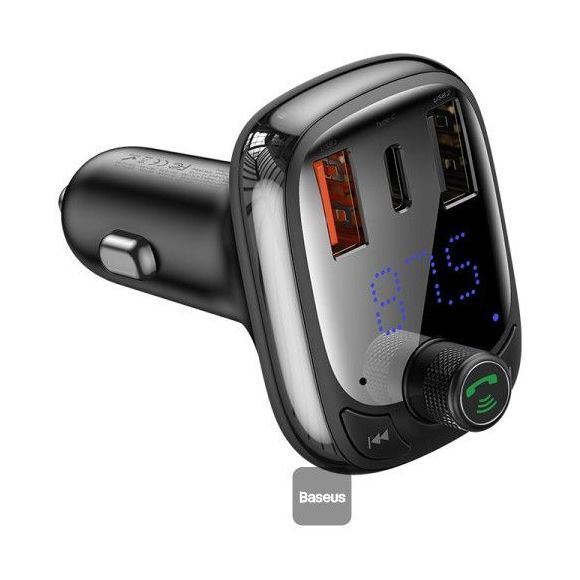 Baseus Transmitter FM TWS T-Typed S-13 (PPS Fast Charger Edition) - Black Baseus Transmitter FM TWS T-Typed S-13 (PPS Fast Charger Edition) - Black