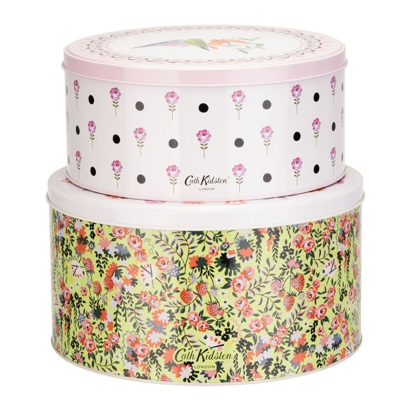 Cath Kidston Painted Table Cake Tin Set 23cm / 25cm (Set of 2)