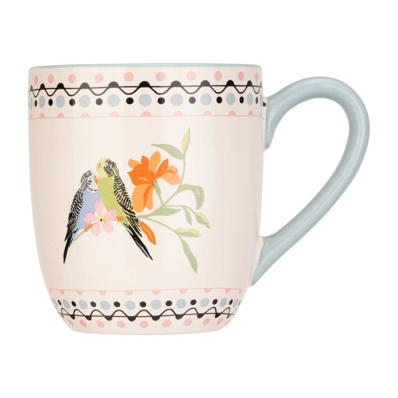 Cath Kidston Budgie Breakfast Mug 300ml - Blue