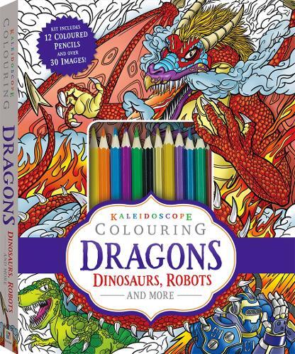 Kaleidoscope Colouring - Dragons - Dinosaurs - Robots & More | Hinkler Pty Ltd