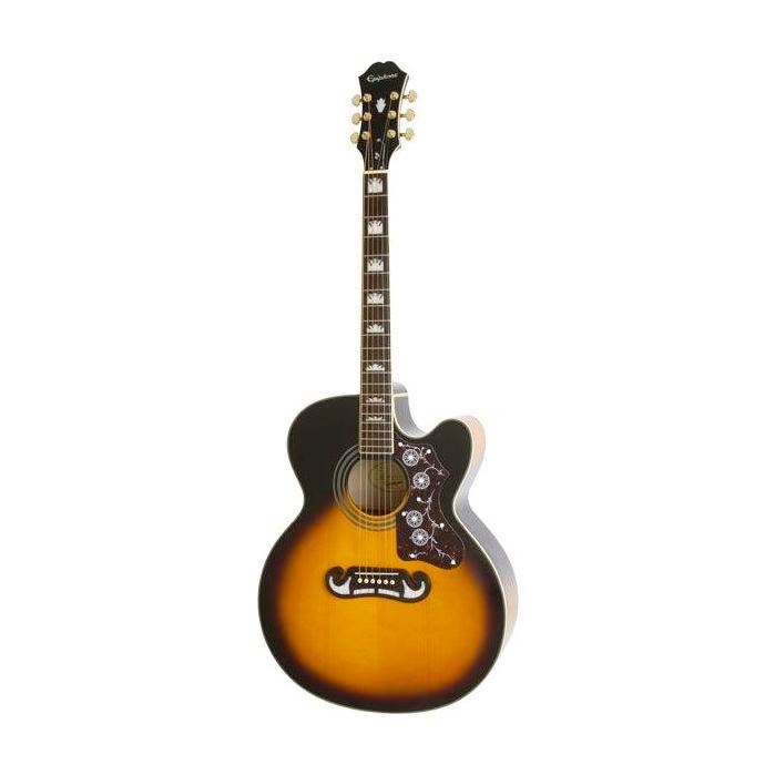 Epiphone EJ-200SCE Super Jumbo Acoustic-Electric Guitar with Cutaway - Vintage Sunburst