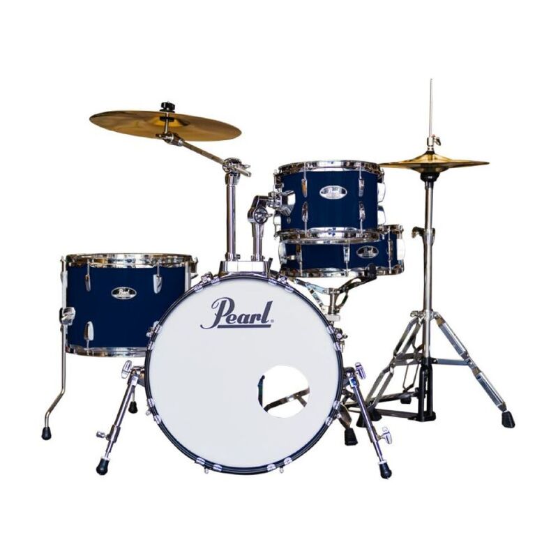 Pearl Roadshow Drum Set 4-Piece With Cymbals And Stands - Royal Blue Metallic