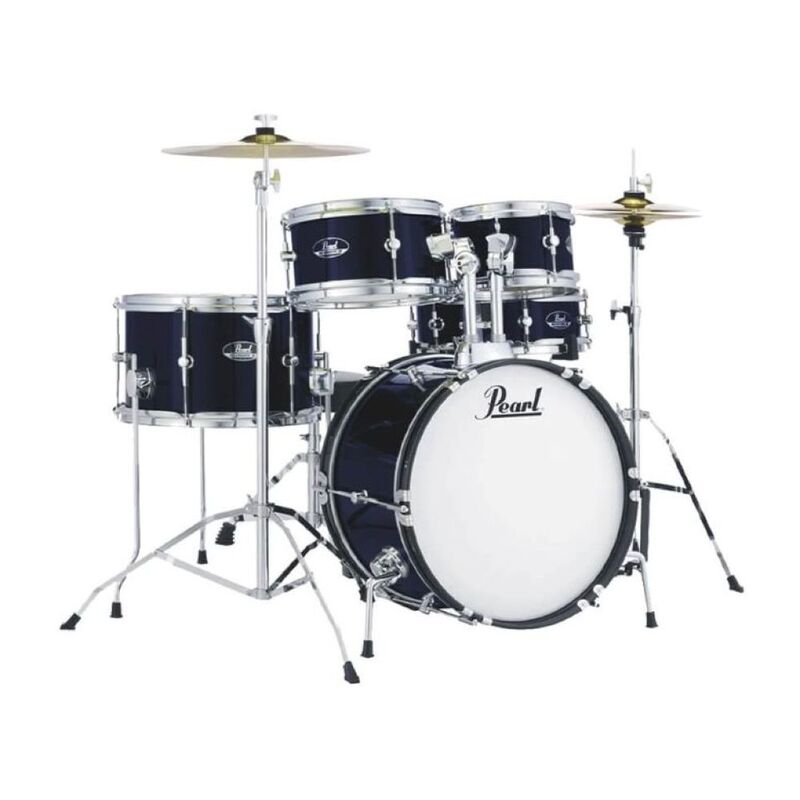 Pearl Roadshow Junior 5-Piece Drum Set With Hardware & Cymbals - Royal Blue Metallic