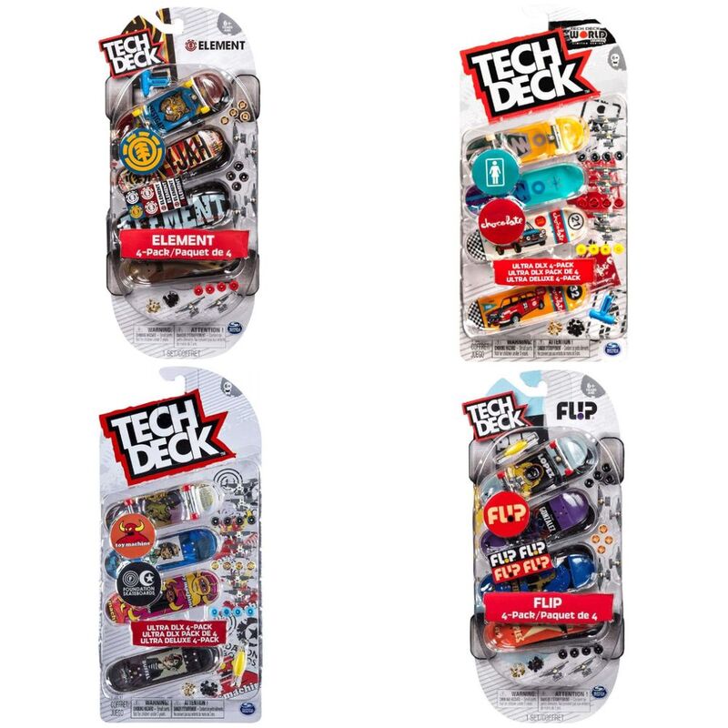 Tech Deck Fingerboard 4-Pack Multipack (Assortment - Includes 1)