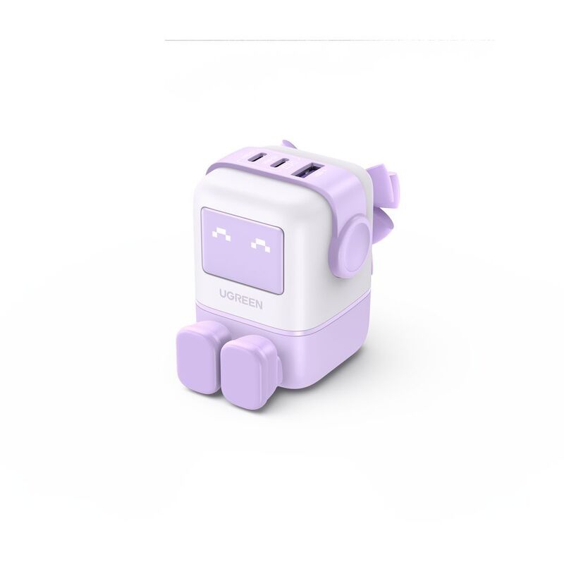 UGreen Nexode RG 65W GAN USB-A 22.5W + USB-C1 65W Max + C2 30W Max Fast Charger UK - Purple UGreen Nexode RG 65W GAN USB-A 22.5W + USB-C1 65W Max + C2 30W Max Fast Charger UK - Purple