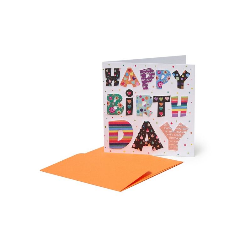 Legami Small Greeting Card - Happy Birthday + Dot (7 X7 cm)