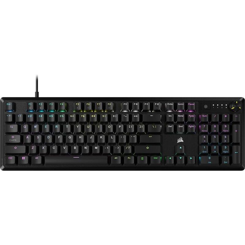 Corsair K70 RGB Core Full-Sized Mechanical Wired Gaming Keyboard MX - Black