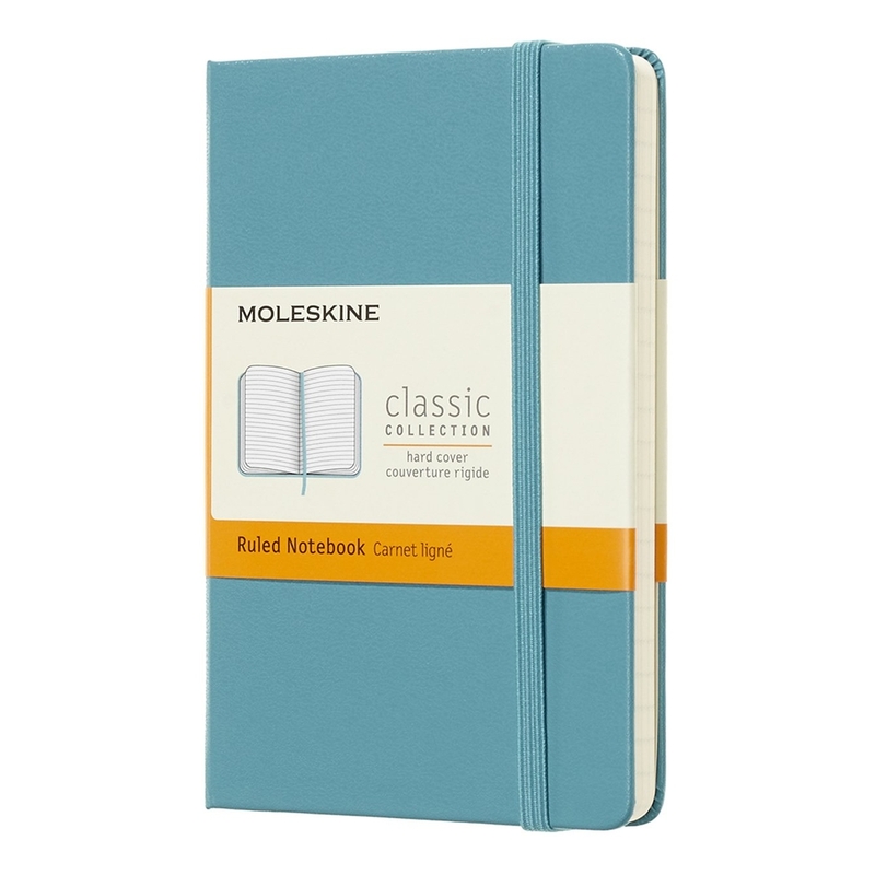 Moleskine Notebook Pocket Ruled Hard Reef Blue