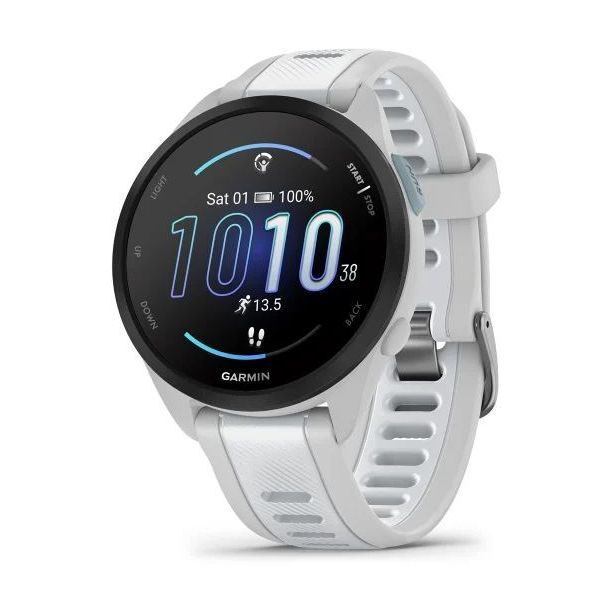 Garmin Forerunner 165 Music Fitness Smartwatch - Mist Grey/Whitestone