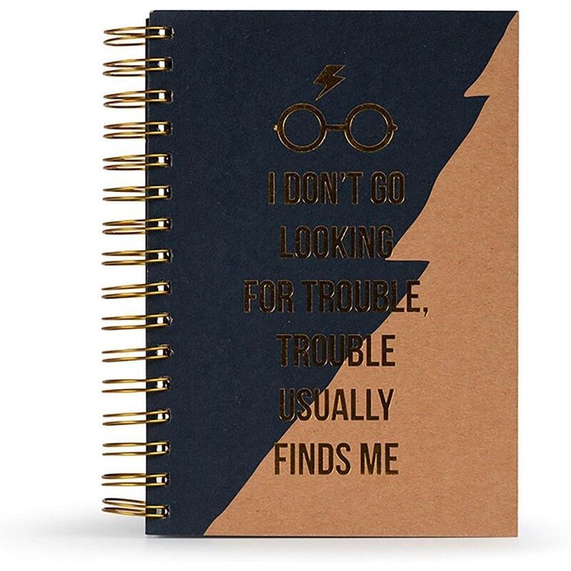 Harry Potter Trouble Usually Find Me Notebook