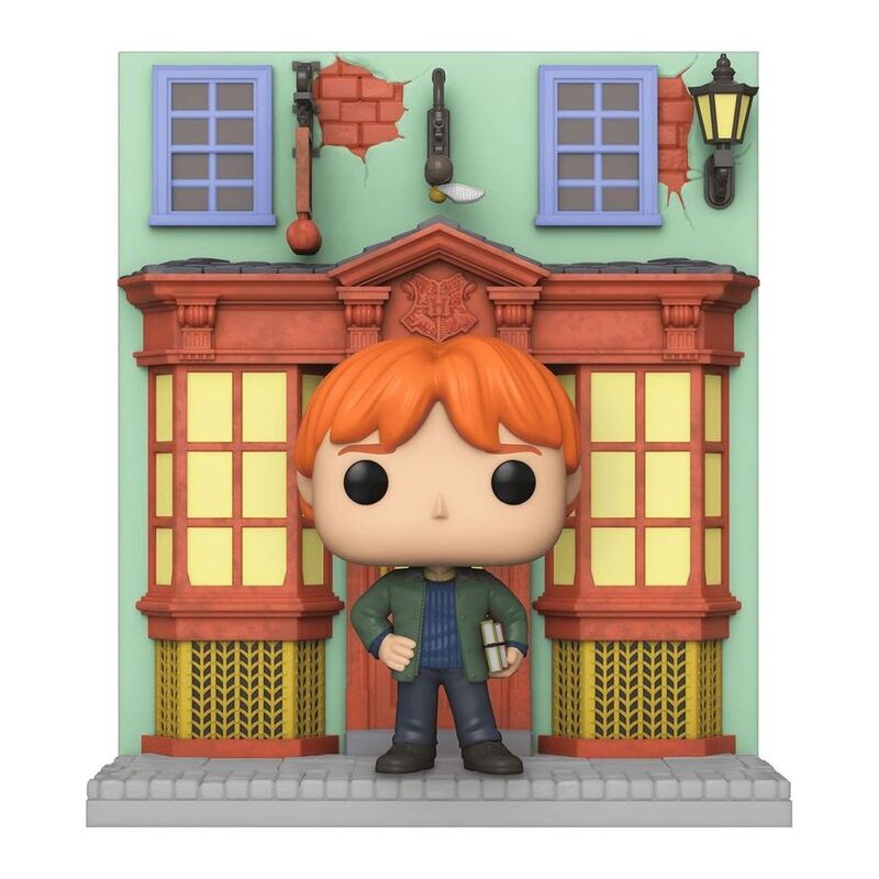 Funko Pop Deluxe Movies Harry Potter Diagon Alley Quality Quidditch Supplies With Ron Vinyl Figure