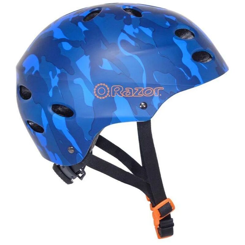 Razor Blue Camo Youth Helmet (Age 8+)