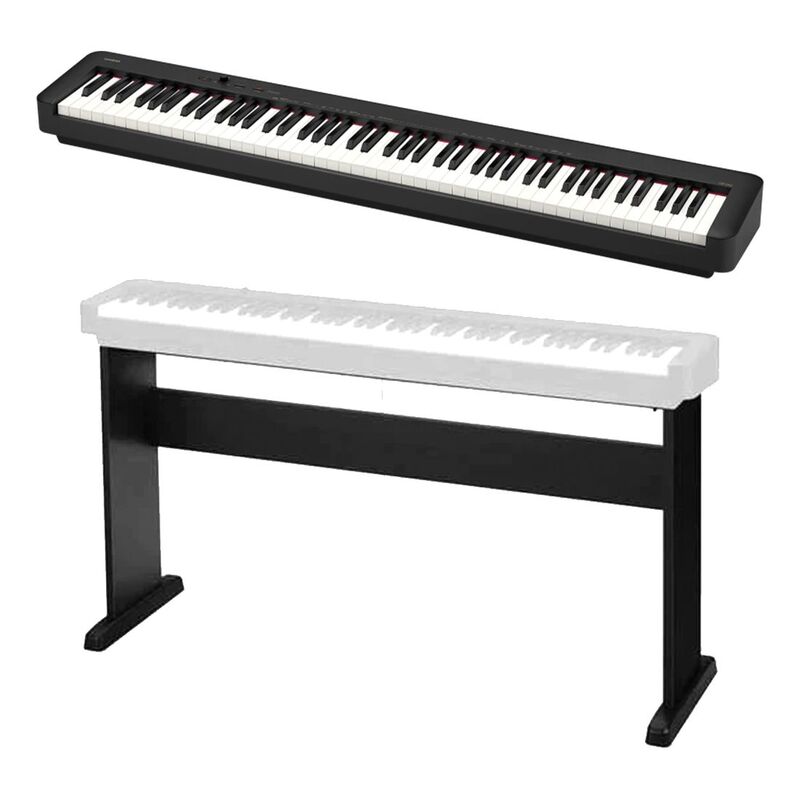 Casio CDP-S160BK Digital Piano with CS46 Stand - Black (Bundle)