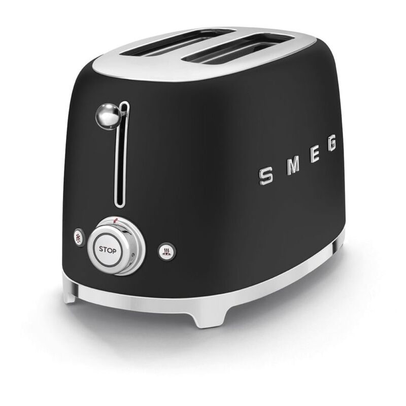 SMEG 2 Slice Toaster Black Mat SMEG 2 Slice Toaster Black Mat